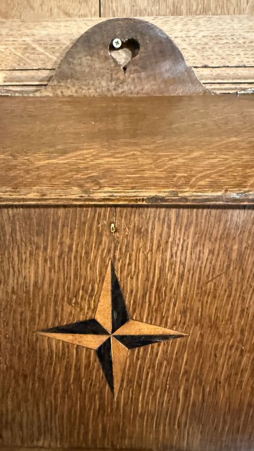 19TH CENTURY OAK KITCHEN KNIFE HANGING BOX - ADDITIONAL PHOTO 5