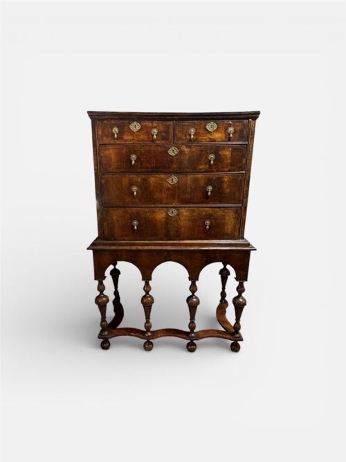 17TH CENTURY WALNUT CHEST ON STAND - ADDITIONAL PHOTO 4