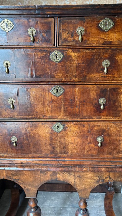 17TH CENTURY WALNUT CHEST ON STAND - ADDITIONAL PHOTO 5