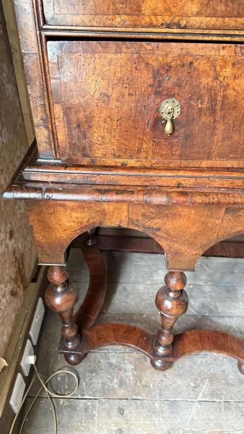 17TH CENTURY WALNUT CHEST ON STAND - ADDITIONAL PHOTO 9