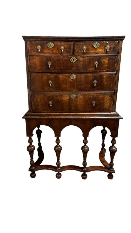 17TH CENTURY WALNUT CHEST ON STAND - ADDITIONAL PHOTO 10