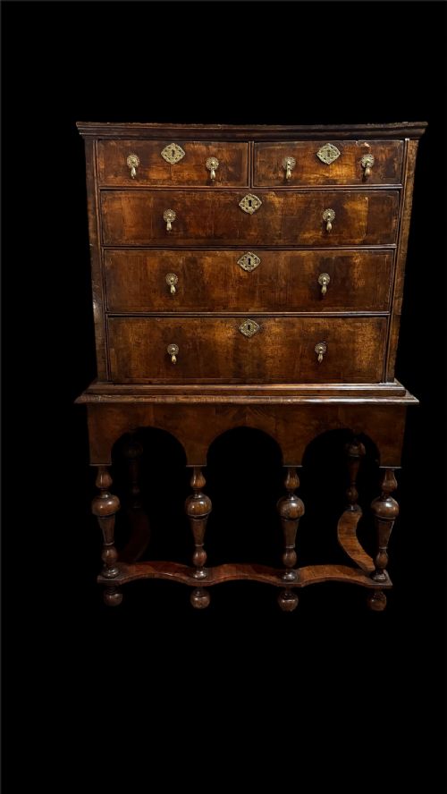 17TH CENTURY WALNUT CHEST ON STAND - ADDITIONAL PHOTO 11
