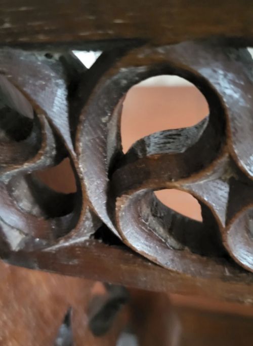 19TH CENTURY OAK GOTHIC STOOL - ADDITIONAL PHOTO 9