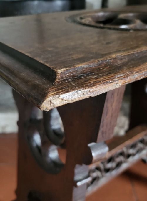 19TH CENTURY OAK GOTHIC STOOL - ADDITIONAL PHOTO 11
