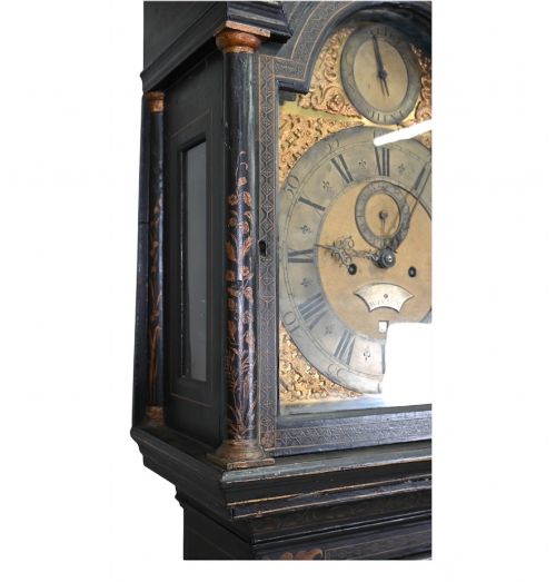 18TH CENTURY JAPANNED 8DAY GRANDFATHER CLOCK - ADDITIONAL PHOTO 4