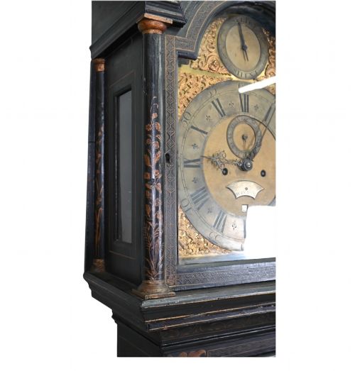 18TH CENTURY JAPANNED 8DAY GRANDFATHER CLOCK - ADDITIONAL PHOTO 5