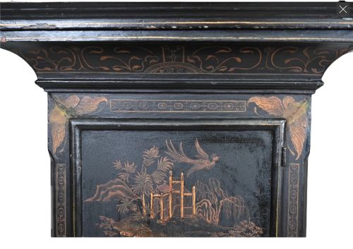 18TH CENTURY JAPANNED 8DAY GRANDFATHER CLOCK - ADDITIONAL PHOTO 8