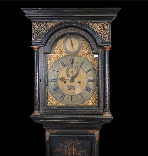 18TH CENTURY JAPANNED 8DAY GRANDFATHER CLOCK - ADDITIONAL PHOTO 11