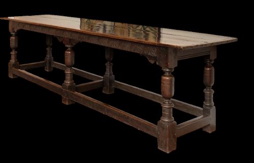 17TH CENTURY OAK SIX LEG REFECTORY TABLE - ADDITIONAL PHOTO 1