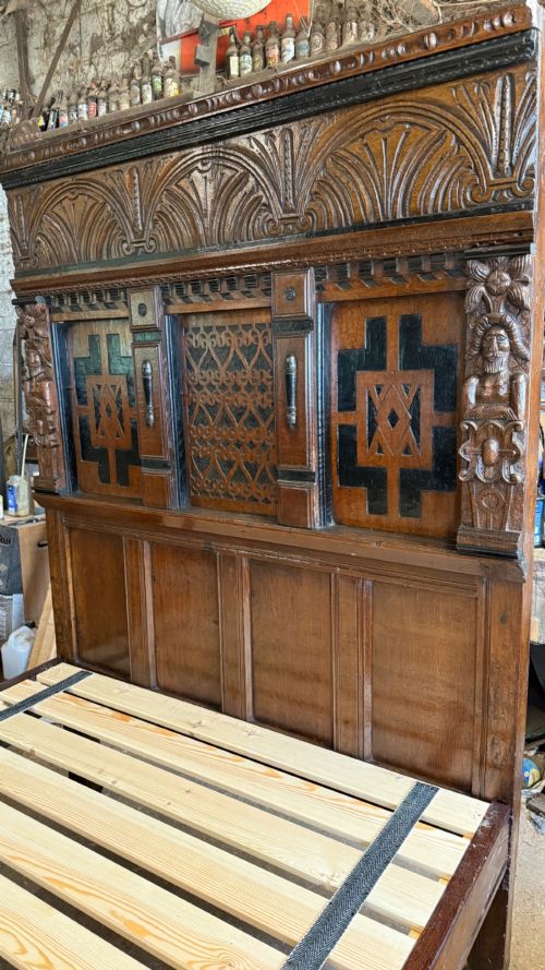 17TH CENTURY ENGLISH OAK POSTER TESTER BED - ADDITIONAL PHOTO 9