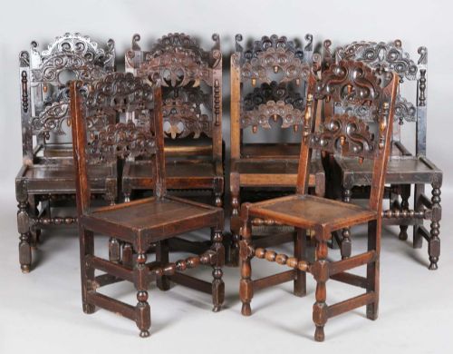 17th Century Oak Dining Chairs