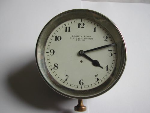 s smith son vintage car or motorcycle clock ref 281150 circa 1914 - CATEGORY: ANTIQUE CLOCKS - DATED 1910