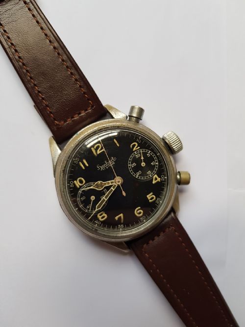 ww2 german luftwaffe pilots hanhart type 41 chronograph dating 1943 - CATEGORY: ANTIQUE WATCHES - DATED 1940