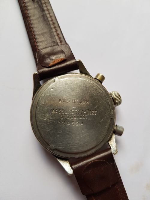 WW2 GERMAN LUFTWAFFE PILOTS HANHART TYPE 41 CHRONOGRAPH DATING 1943 - ADDITIONAL PHOTO 6