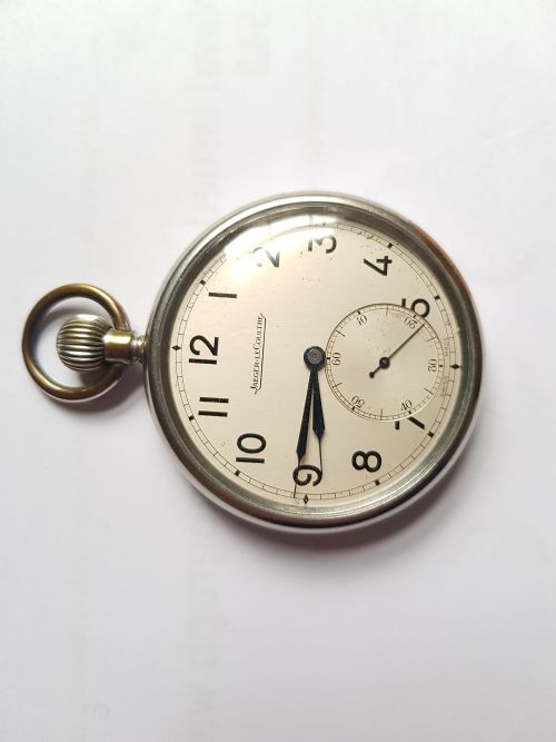 WW2 RAF ISSUED JAEGERLECOULTRE POCKET WATCH WITH ENLARGED SILVER SUBSECONDS DIAL NO 6E50 A11036 CIRCA 1940 - ADDITIONAL PHOTO 1