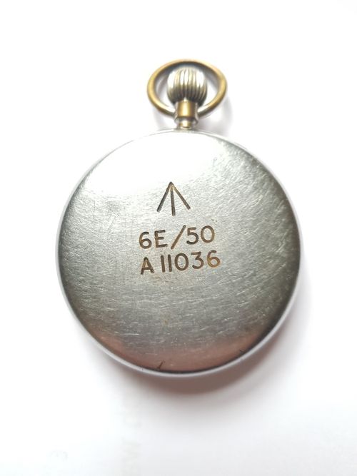 WW2 RAF ISSUED JAEGERLECOULTRE POCKET WATCH WITH ENLARGED SILVER SUBSECONDS DIAL NO 6E50 A11036 CIRCA 1940 - ADDITIONAL PHOTO 3