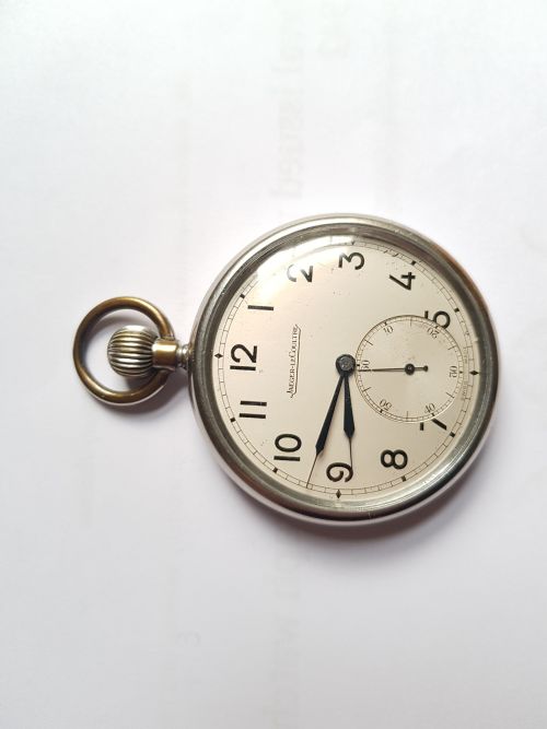 WW2 RAF ISSUED JAEGERLECOULTRE POCKET WATCH WITH ENLARGED SILVER SUBSECONDS DIAL NO 6E50 A11036 CIRCA 1940 - ADDITIONAL PHOTO 7
