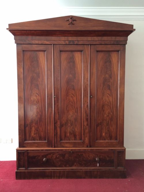 Impressive Victorian Mahogany Wardrobe, Circa 1860-1870