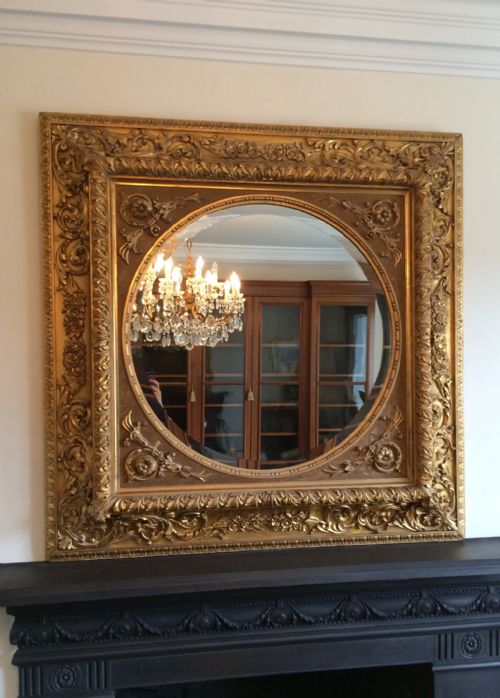 Absolutely Stunning 19th Century Florentine Carved Gilt Wood Mirror
