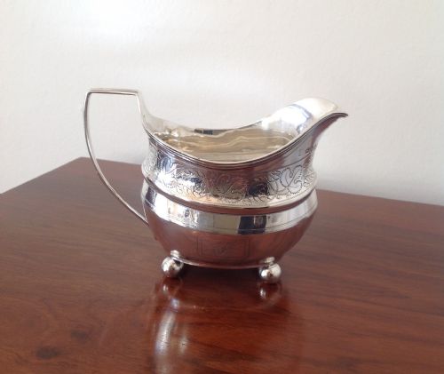 Beautiful Silver Georgian Cream Jug, London 1809
