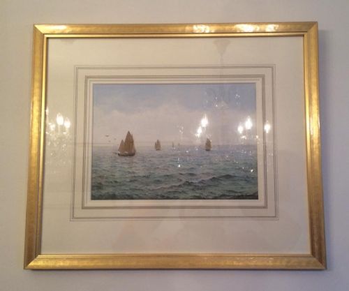 James Aitken Watercolour, Off to the Fishing