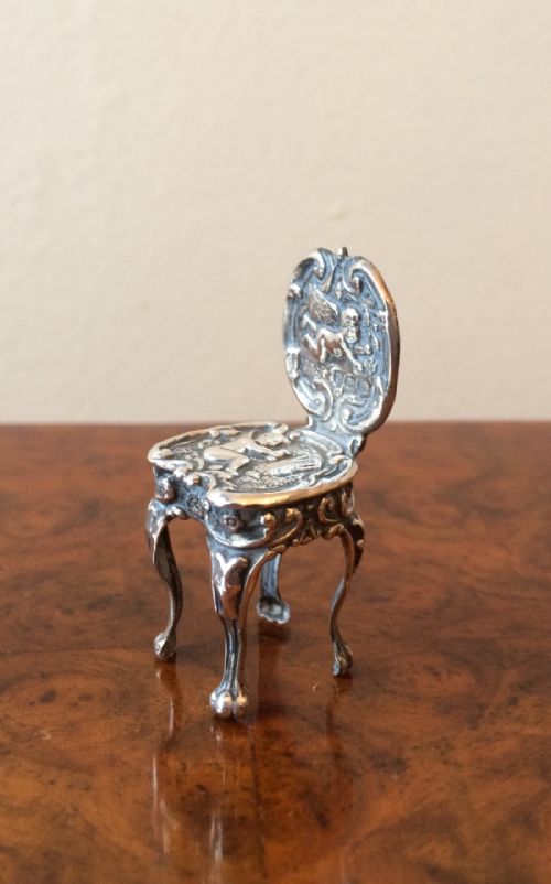 Miniature Silver Chair by Levi & Salaman, 1906