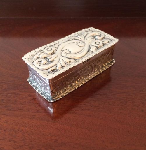 Victorian Silver Snuff Box, Chester 1895