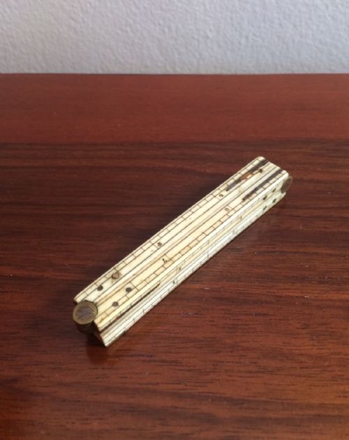 Fabulous Folding Ivory Ruler