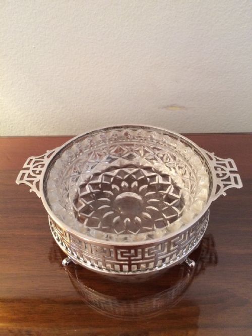 Quality Silver & Glass Butter Dish