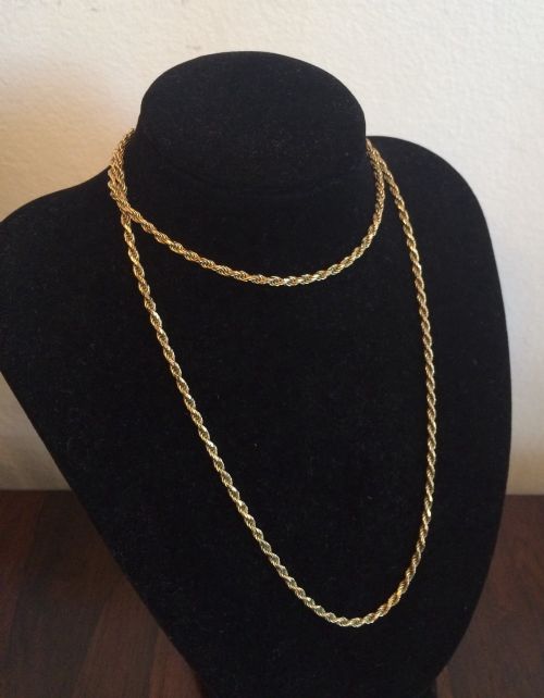 9ct Gold Rope Twist Necklace (12 Grams)