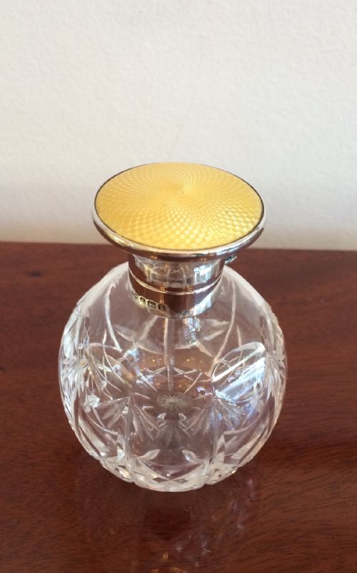 Silver & Enamel Perfume Bottle, 1929