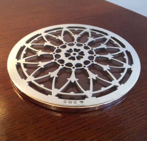 George VI Solid Silver Trivet Teapot Stand, 1937