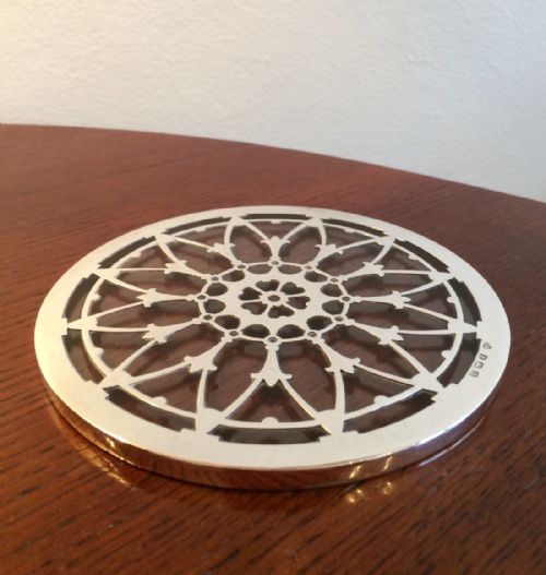 George VI Solid Silver Trivet Teapot Stand, 1938