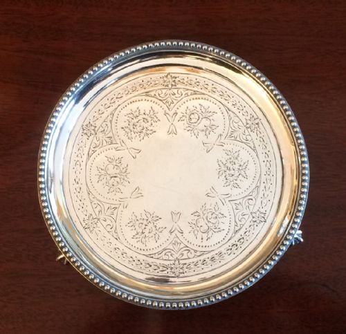 Quality Victorian Silver Tray by Henry Holland, 1863