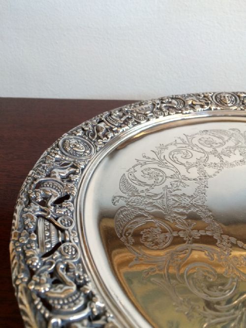 fig 1. Fabulous Victorian Silver Tray, 1871