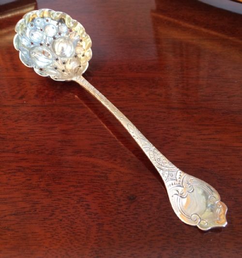 Victorian Silver Berry Spoon, Exeter 1844