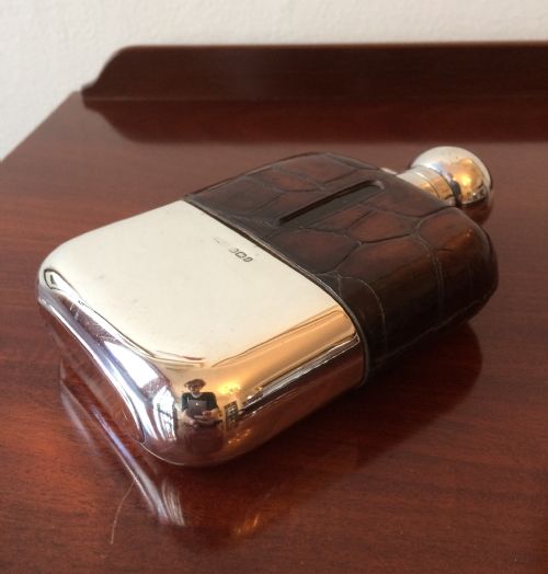 Victorian Silver Hip Flask by James Dixon, 1899