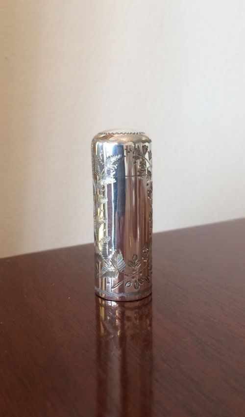 Victorian Silver Scent Bottle, 1896 by Hilliard & Thomason