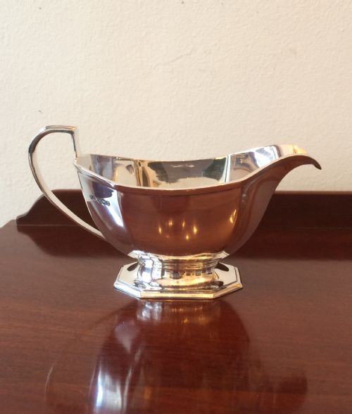 Art Deco Solid Silver Sauce Boat