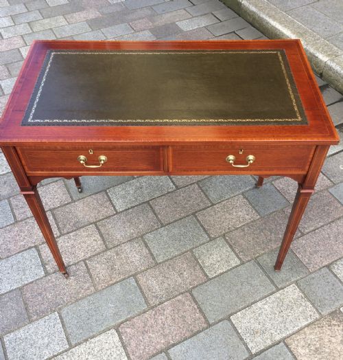 fig 1. EDWARDIAN INLAID MAHOGANY WRITING DESK OR LAMP TABLE