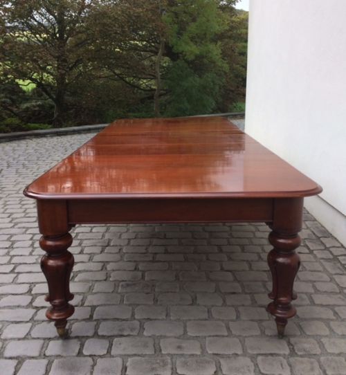 Superb Victorian Mahogany Wind Out Dining Table, Circa 1850