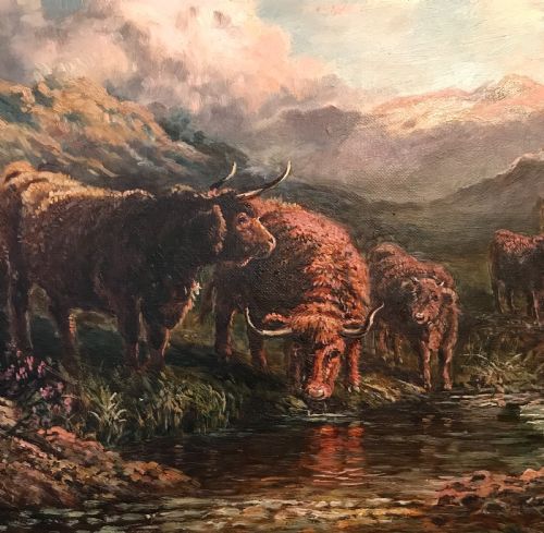fig 1. Raymond Dearn (1858 - 1925) Highland Scene, Oil Painting