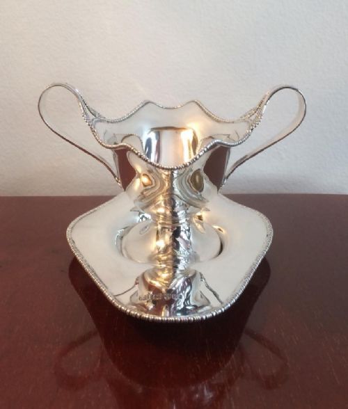 Edwardian Silver Sauce Boat on Stand, Chester 1907