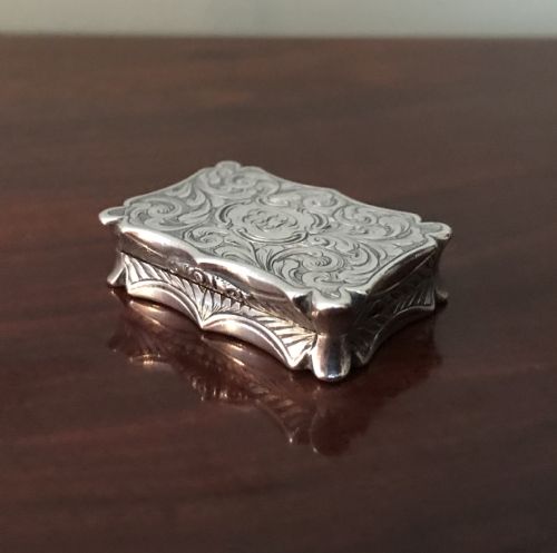 Victorian Silver Vinaigrette by Nathaniel
mills, 1842