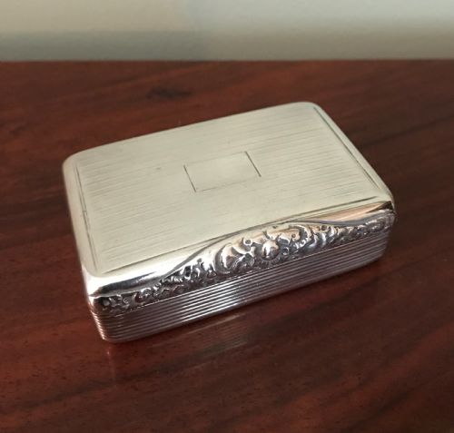 George III Silver Snuff Box, London 1781