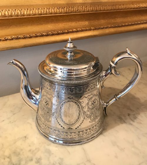 Victorian Silver Plated Teapot by Thomas Bradbury