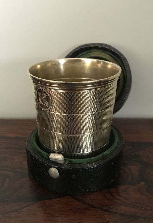 Stunning Victorian Solid Silver Gilt Beaker, 1859