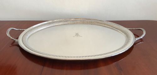 Very Large & Heavy Edwardian Silver Tray