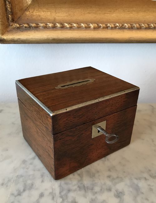 Georgian Rosewood Money Box