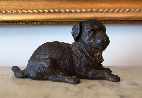 Franz Bergman Cold Painted Bronze of a Dog